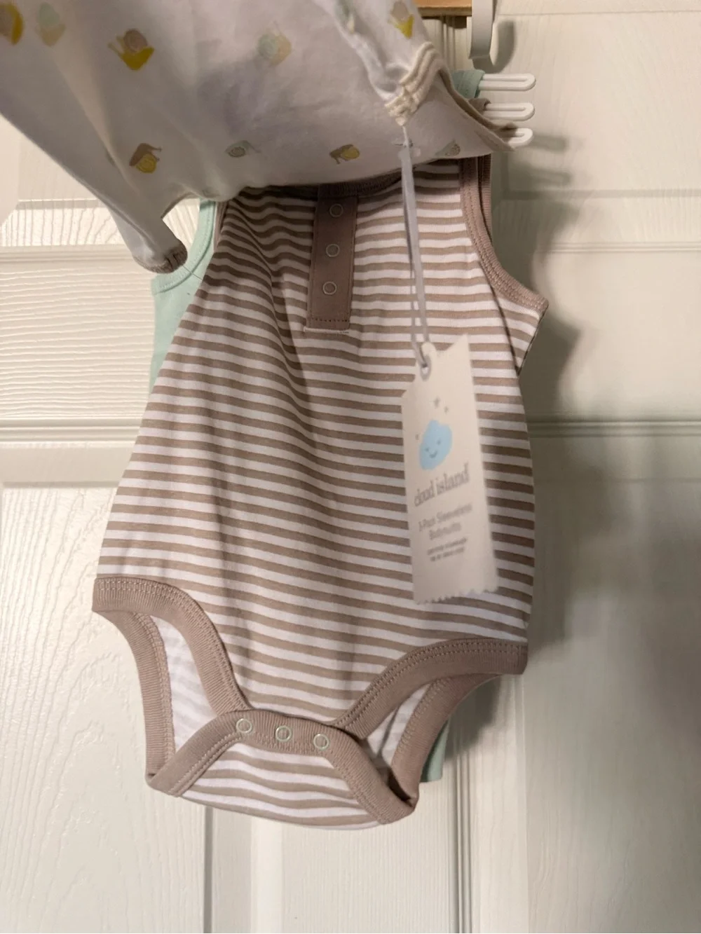 Baby 3pk Sleeveless Henley Bodysuit - Cloud Island